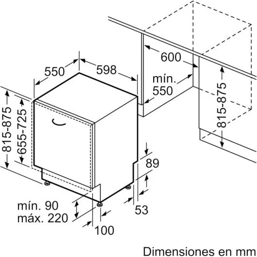 Bosch Serie 4 SMV4ECX28E Lavavajillas Integrable 60cm 14 Servicios A Blanco
