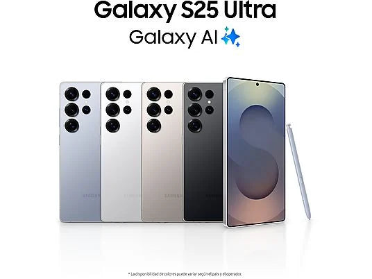 Móvil - Samsung Galaxy S25 Ultra, Titanium Gray, 256 GB, 12 GB RAM, 6.9 WQHD+, Snapdragon 8, 5000 mAh, Android 15