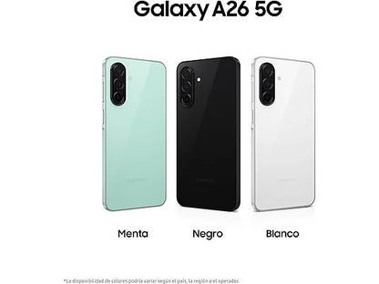Móvil - Samsung Galaxy A26 5G, Menta, 128 GB, 6 GB RAM
