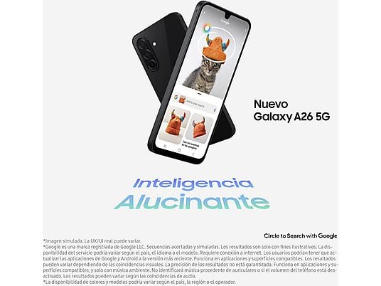 Móvil - Samsung Galaxy A26 5G, Menta, 128 GB, 6 GB RAM
