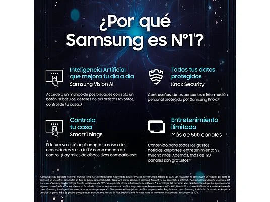 TV LED 55 - Samsung TU55U7025FKXXC, UHD 4K, Procesador Crystal 4K, Smart TV, Negro