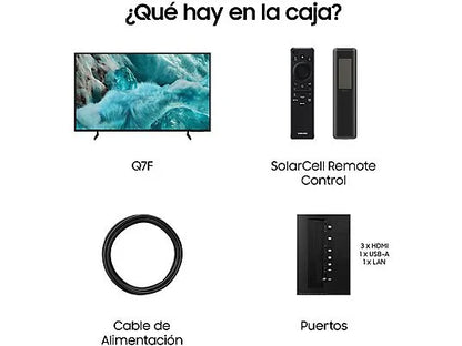 TV QLED 55 - Samsung TQ55Q7FAAUXXC, QLED 4K, Q4 AI Processor, Smart TV, Full AI, Negro