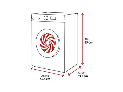 Lavadora carga frontal - Midea MF110W90BA10W-ES, 9 kg, A-10%,1400 rpm, 15 Programas, Motor Inverter, Blanco