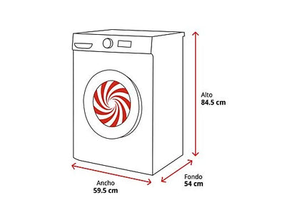 Lavadora carga frontal - Hisense WF1Q8041BW, 8 kg, 1400 Rpm, Función Vapor, Eficiencia A-20%, Blanco