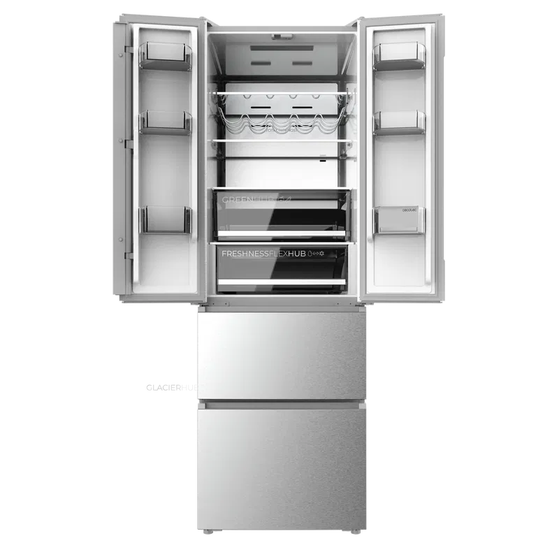 Cecotec French Door Fridge 395L Stainless Steel - No Frost Inverter